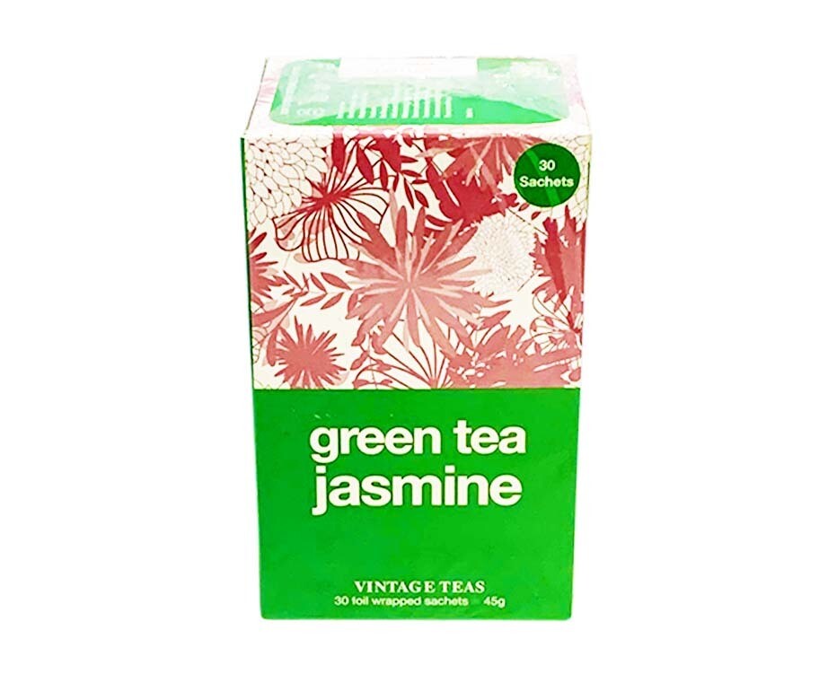 Vintage Teas Green Tea Jasmine 30 Foil Wrapped Sachets 45g