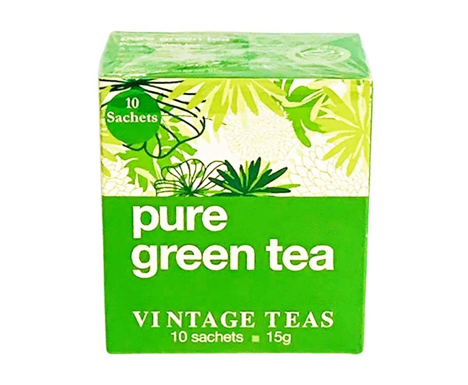Vintage Teas Pure Green Tea 10 Sachets 15g