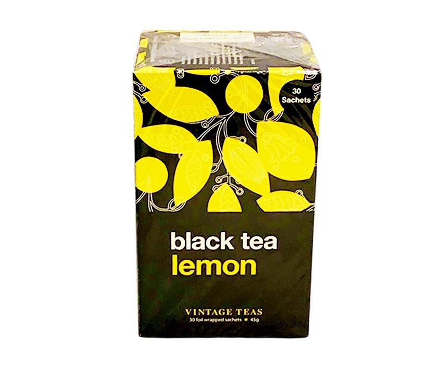 Vintage Teas Black Tea Lemon 30 Foil Wrapped Sachets 45g