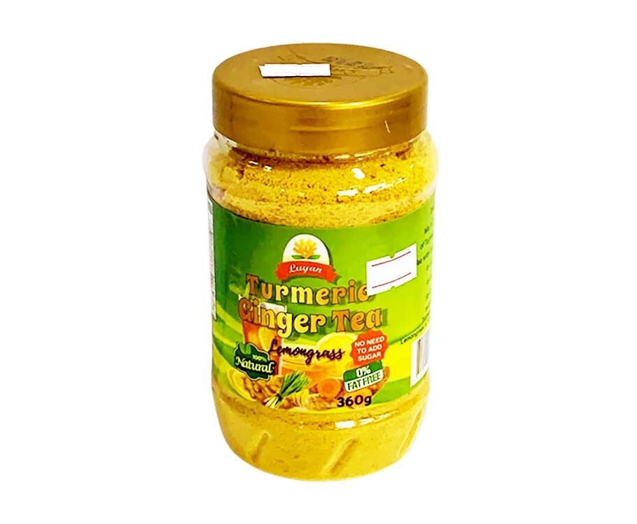 Luyan 100% Natural Turmeric Ginger Tea Lemongrass 0% Fat Free 360g