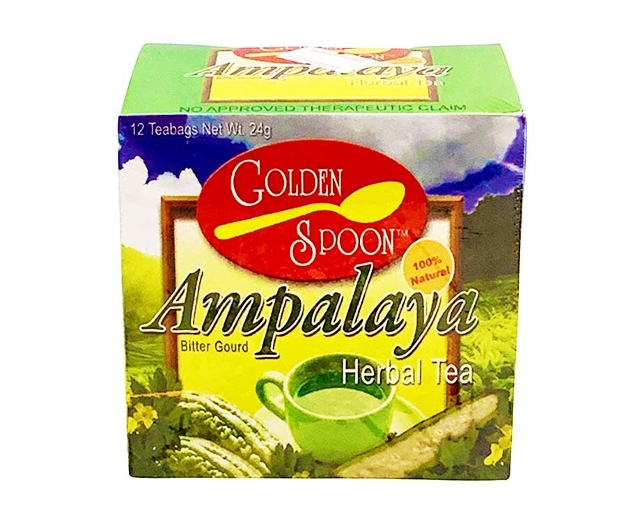 Golden Spoon 100% Natural Ampalaya Bitter Gourd Herbal Tea 12 Teabags 24g