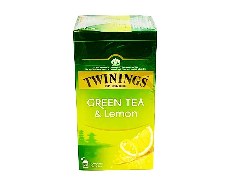 Twinings of London Green Tea &amp; Lemon (25 Flavoured Green Tea x 1.6g) 40g
