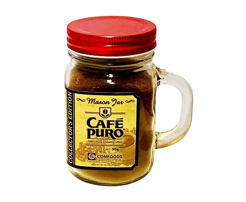 Café Puro 100% Pure Instant Coffee Mason Jar Collector&#39;s Edition 90g