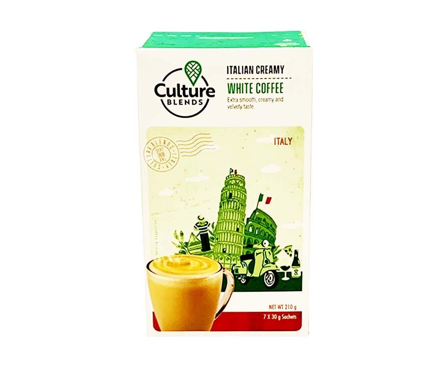 Culture Blends Italian Creamy White Coffee (7 Sachets x 30g) 210g