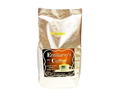 Emiliano's Coffee House Blend Arabica (Dark Roast) Premium Coffee 500g