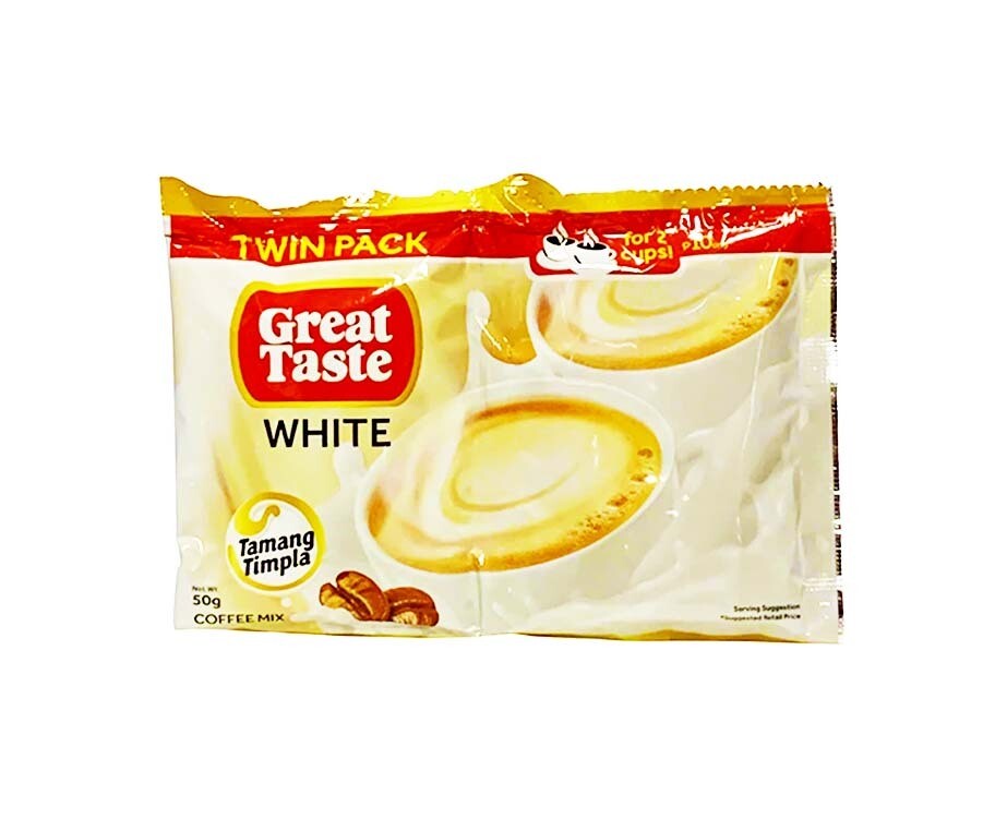 Great Taste White Tamang Timpla Coffee Mix Twin Pack 50g