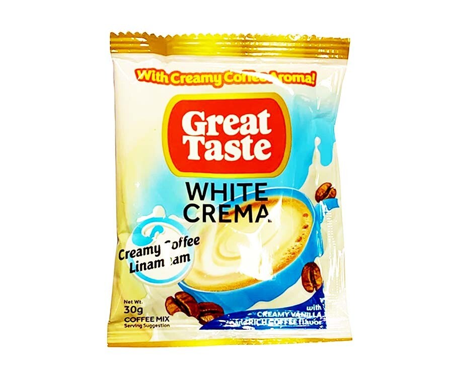 Great Taste White Crema with Creamy Vanilla and Rich Coffee Flavor Creamy Coffee Linamnam Coffee Mix 30g