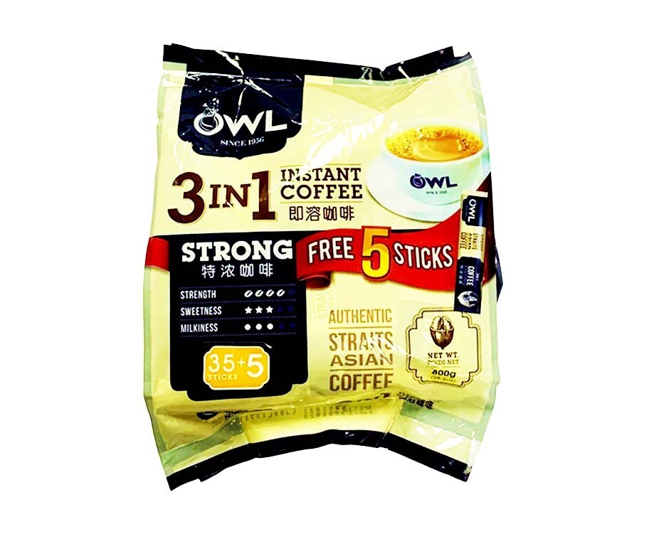 OWL 3-in-1 Instant Strong Coffee (35+5 Sticks) 800g