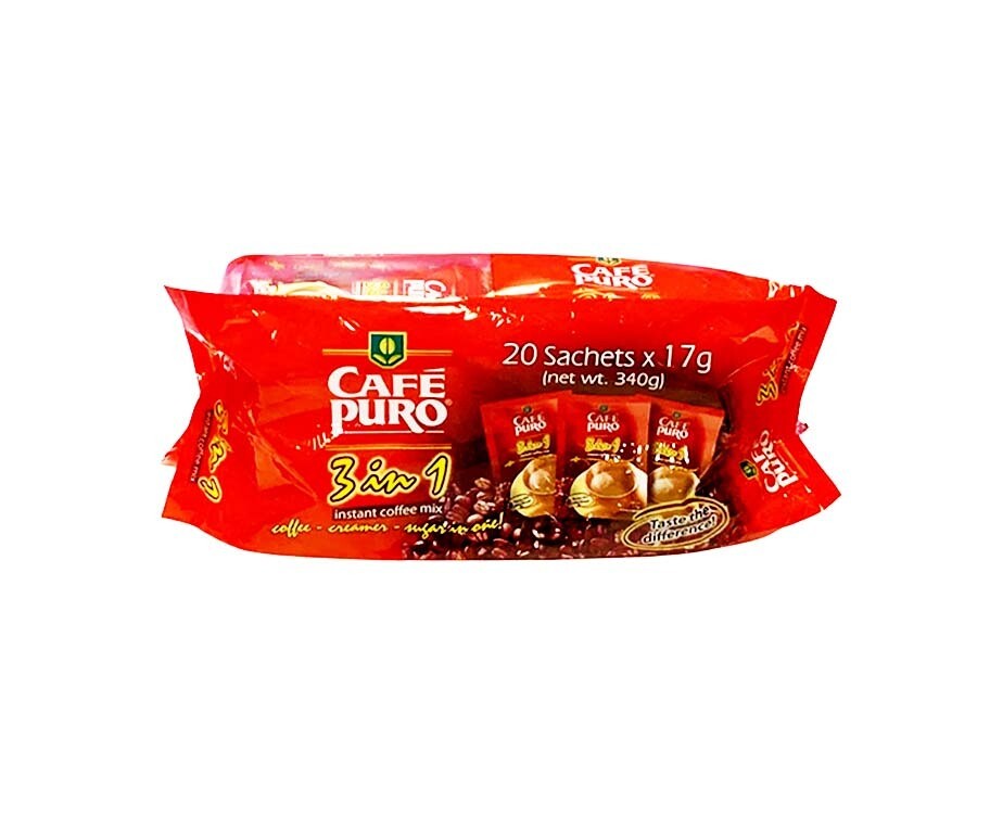 Café Puro 3-in-1 Instant Coffee Mix (20 Sachets x 17g) 340g