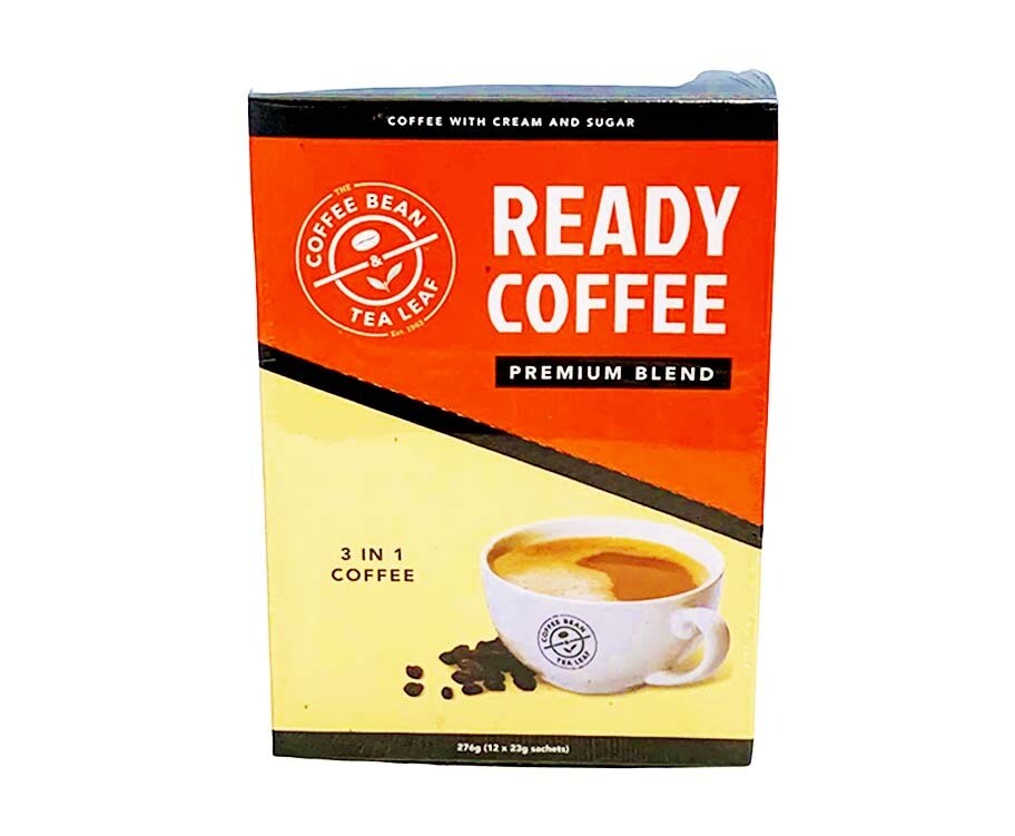 The Coffee Bean &amp; Tea Leaf Ready Coffee Premium Blend 3-in-1 Coffee (12 Sachets x 23g) 276g