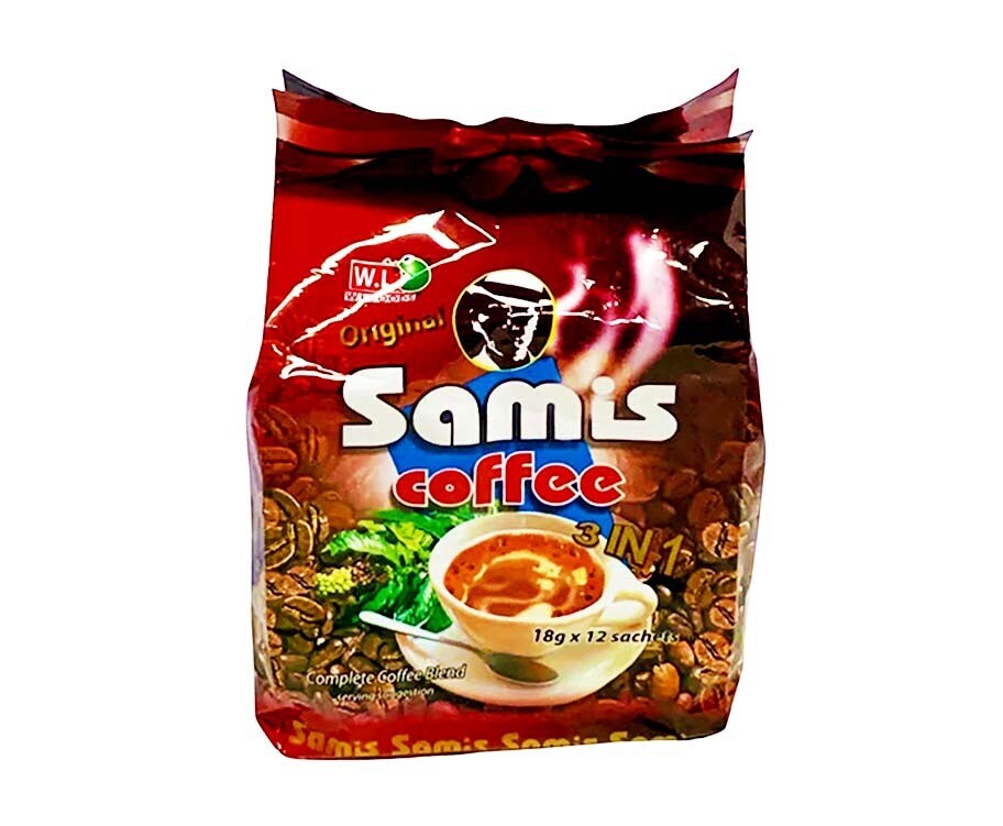 W.L. Foods Samis Coffee Original 3-in-1 Complete Coffee Blend (12 Sachets x 18g) 216g