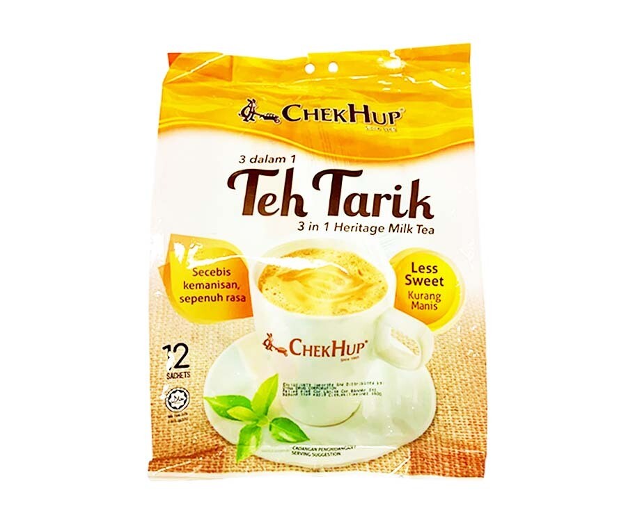 Chek Hup Teh Tarik 3-in-1 Heritage Milk Tea Less Sweet (12 Sachets x 35g) 420g