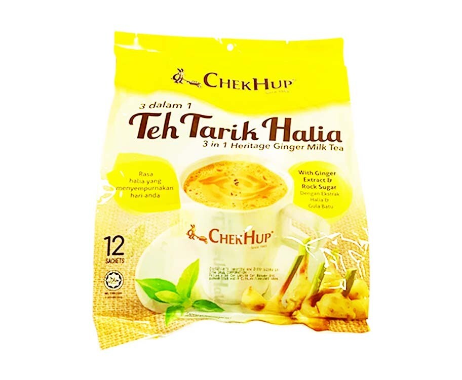 Chek Hup Teh Tarik Halia 3-in-1 Heritage Ginger Milk Tea with Ginger Extract & Rock Sugar (12 Sachets x 40g) 480g