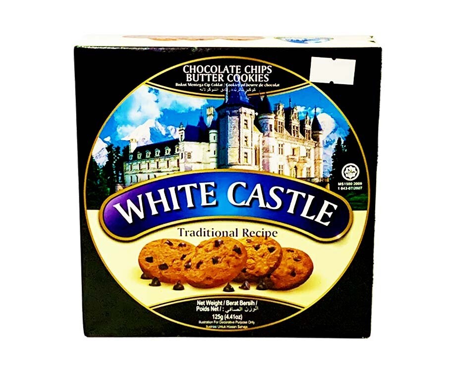 White Castle Chocolate Chips Butter Cookies Traditional Recipe 4.41oz (125g)
