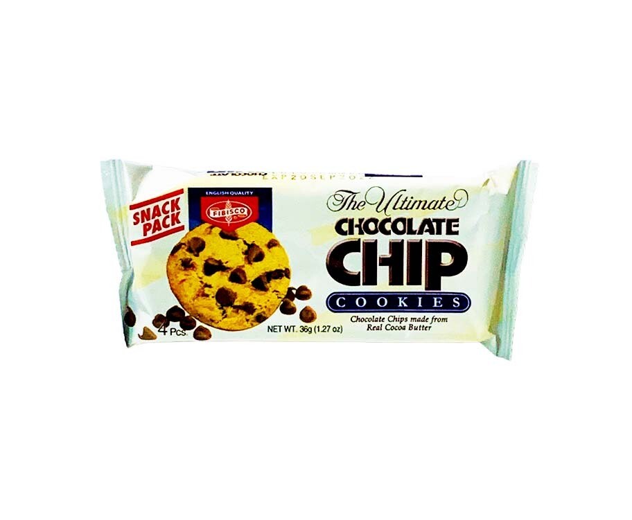 Fibisco The Ultimate Chocolate Chip Cookies Snack Pack 4 Pieces 1.27oz (36g)