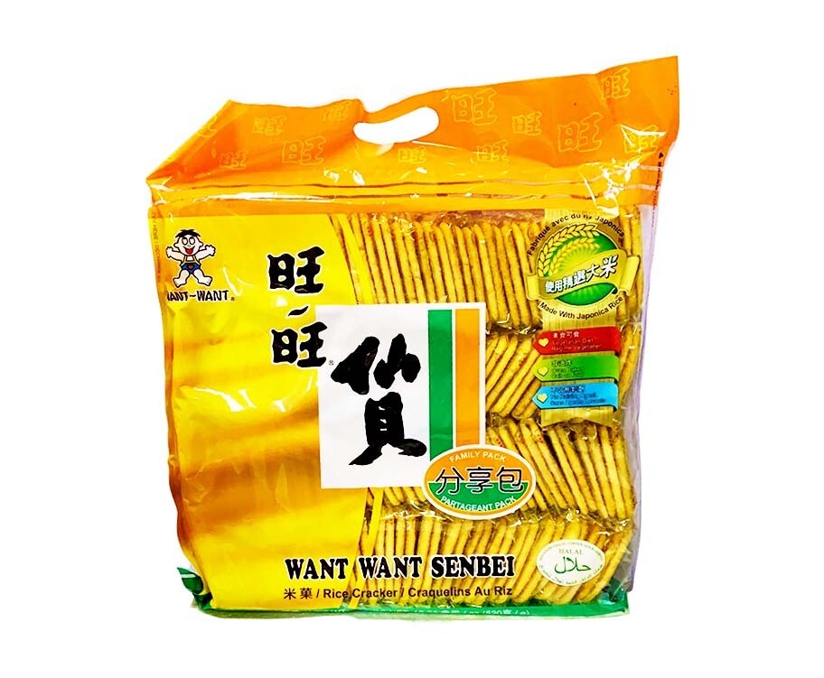 Want-Want Senbei Rice Cracker Family Pack 520g