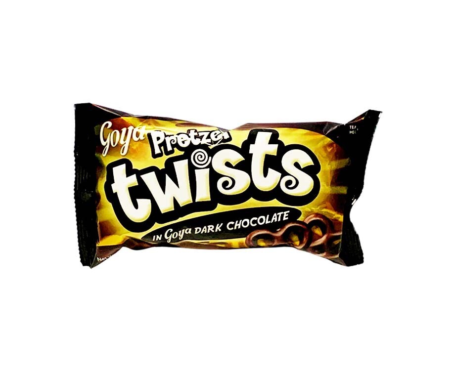 Goya Pretzel Twists in Goya Dark Chocolate 50g