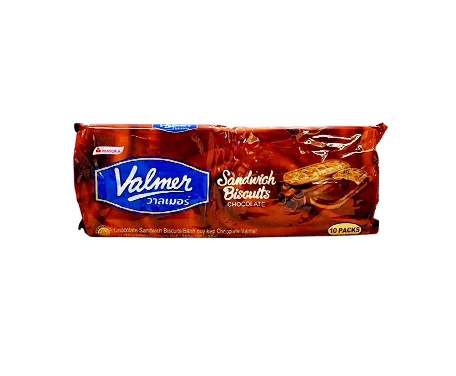 Valmer Chocolate Sandwich Biscuits 10 Packs 36g