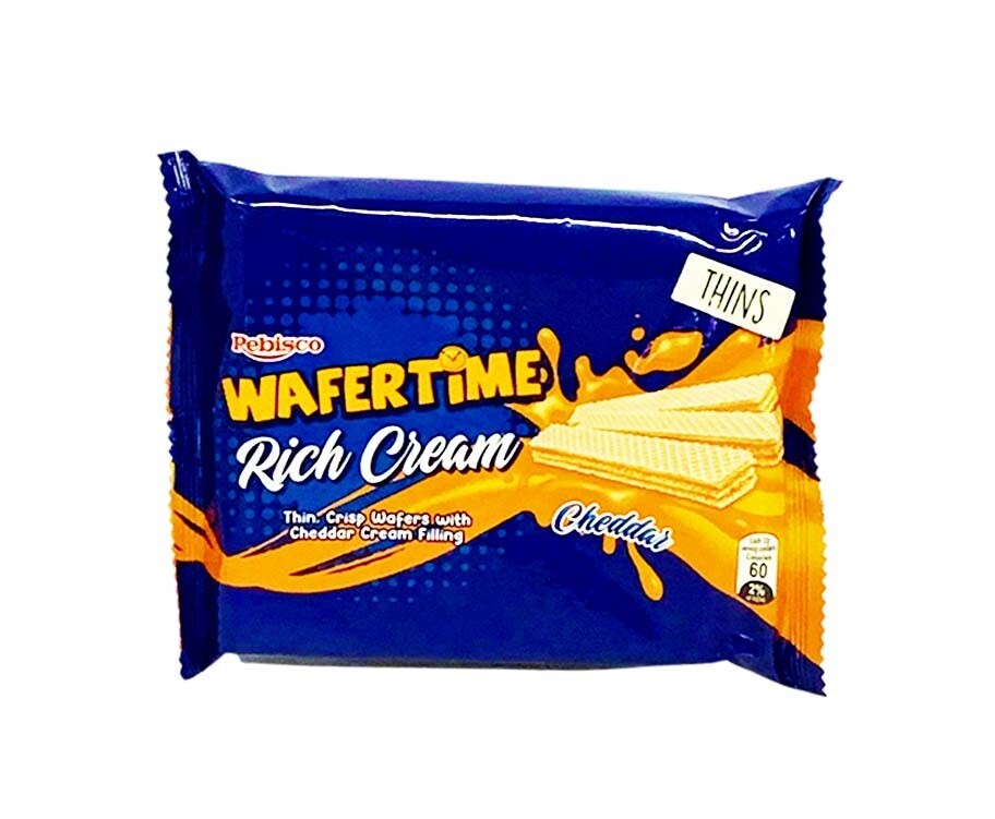 Rebisco Wafer Time Rich Cream Cheddar Thins 47g