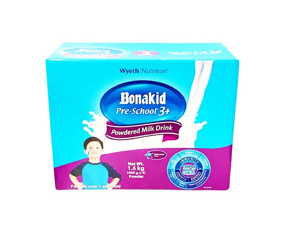 Bonakid Pre-School 3+ Powdered Milk Drink (4 Packs x 400g) 1.6kg