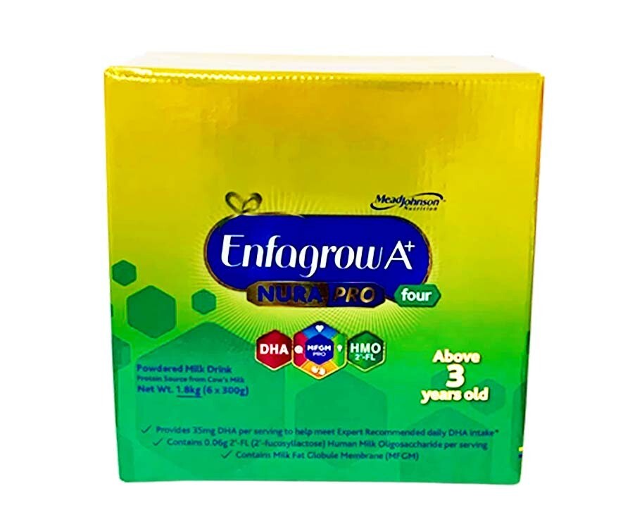 Enfagrow A+ Nura Pro Four Powdered Milk Drink Above 3 Years Old 1.8kg (6 Packs x 300g)