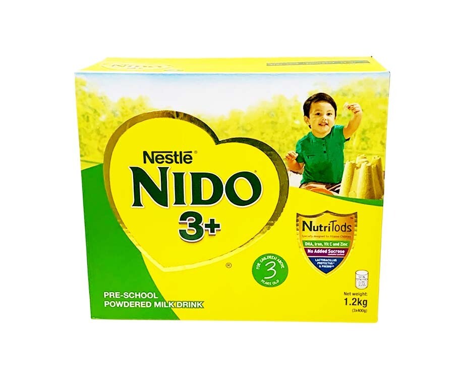 Nestlé Nido 3+ Pre-School Powdered Milk Drink (3 Packs x 400g) 1.2kg