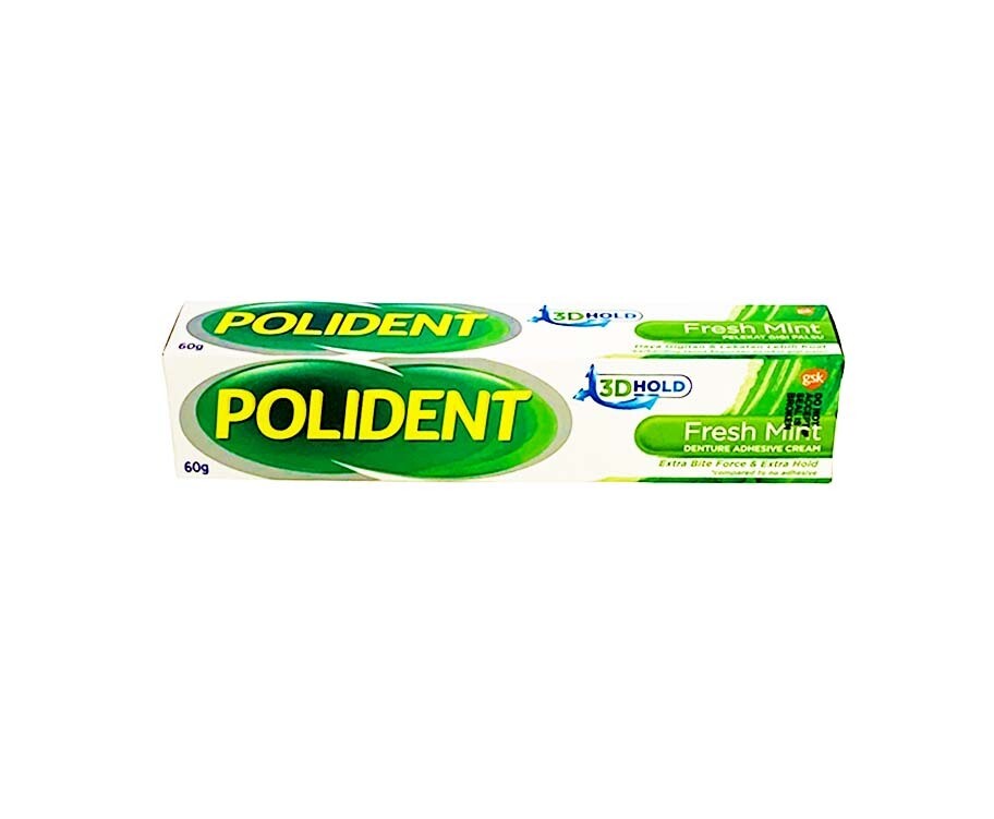 Polident Fresh Mint Denture Adhesive Cream 60g