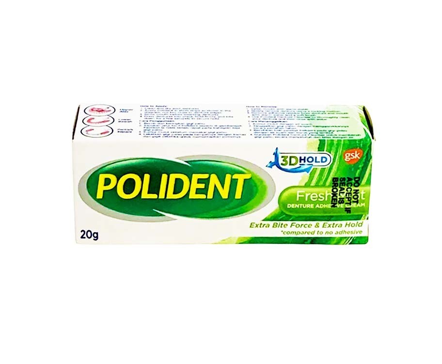 Polident Fresh Mint Denture Adhesive Cream 20g