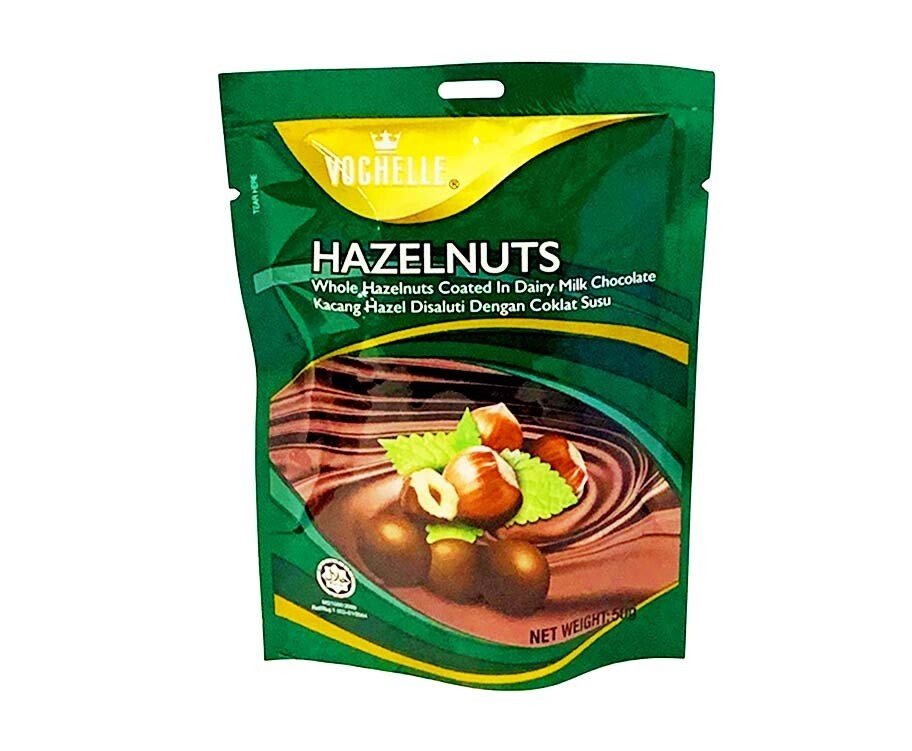 Vochelle Hazelnuts Whole Hazelnuts Coated in Diary Milk Chocolate 50g