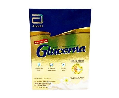 Abbott Glucerna Adult Nutritional Powder Drink Vanilla Flavor (3 Sachets x 52.1g) 156.3g