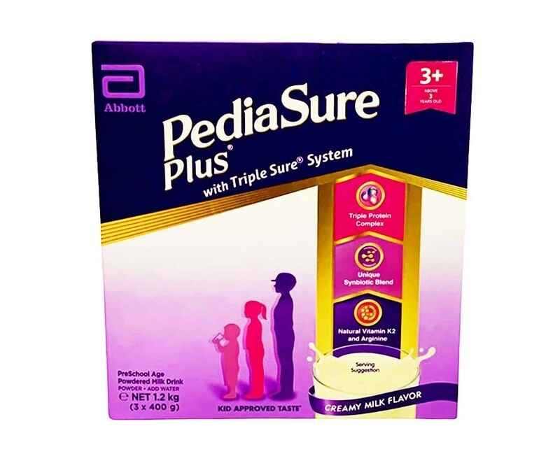 Abbott PediaSure Plus with Triple Sure System 3+ Above Years Old Pre-School Age Powdered Milk Drink Creamy Milk Flavor (3 Packs x 400g) 1.2kg