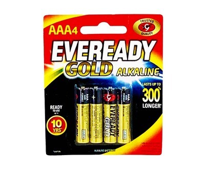 Eveready Gold Alkaline Batteries AAA4