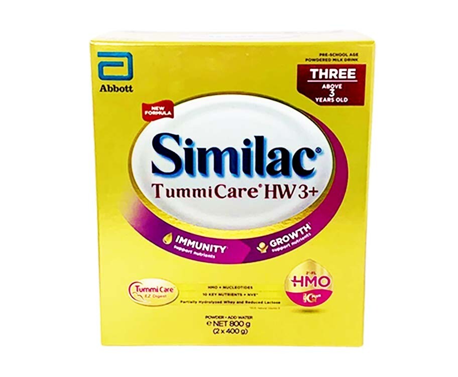 Abbott Similac TummiCare HW 3+ Three Pre-School Age Powdered Milk Drink Above 3 Years Old (2 Packs x 400g) 800g