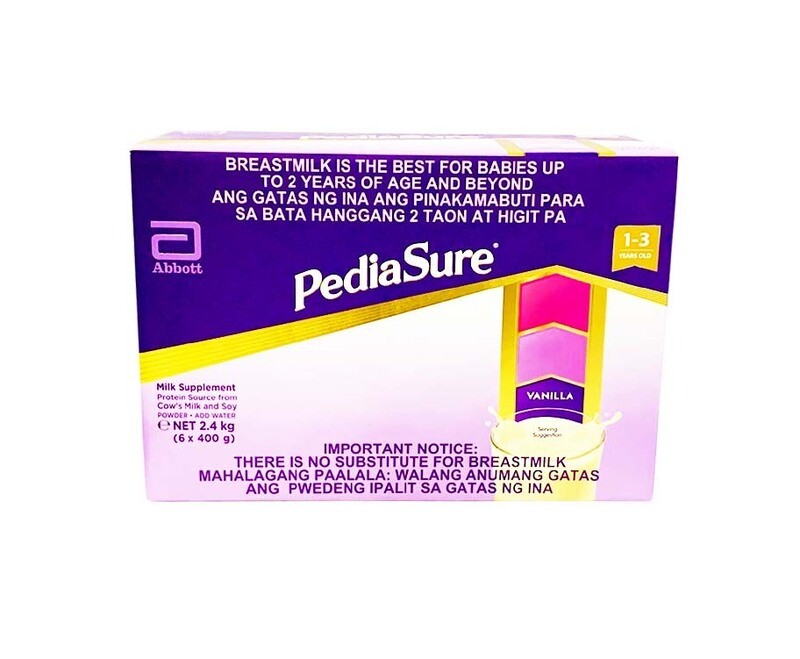 Abbott PediaSure Milk Supplement 1-3 Years Old Vanilla Flavor (6 Packs x 400g) 2.4kg