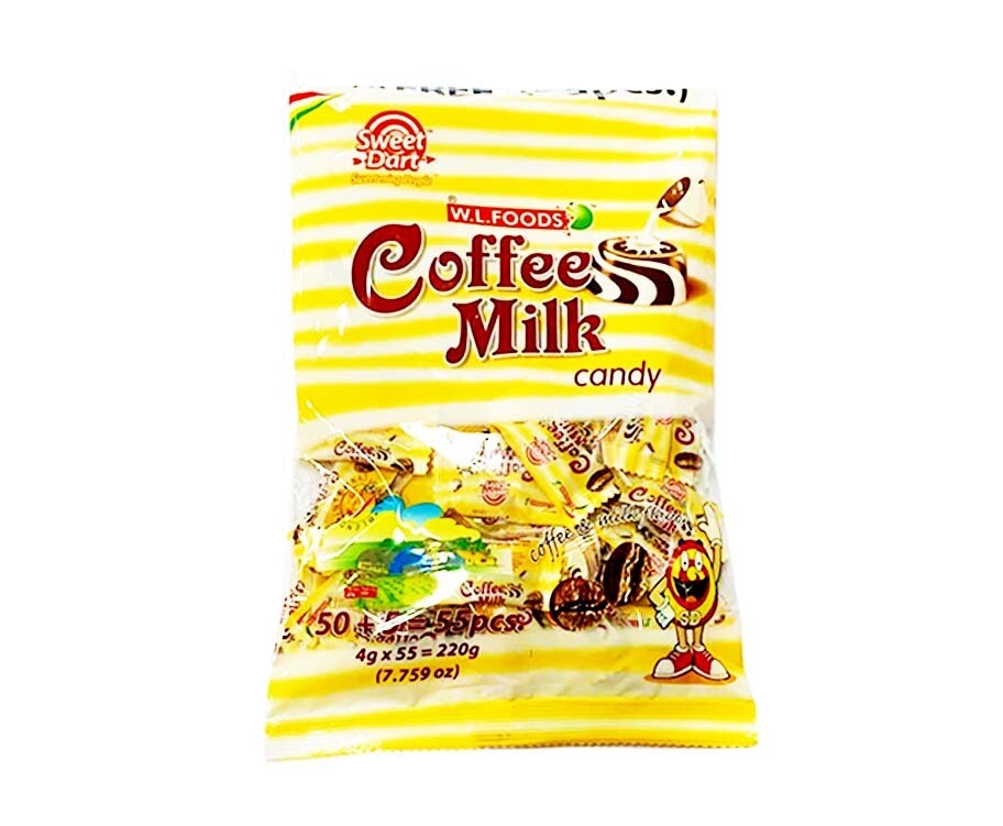 W.L. Foods Coffee Milk Candy (55 Packs x 4g) 220g