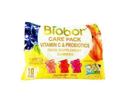 Biobor Care Pack Vitamin C & Probiotics Food Supplement Gummies 10 Packs (250g)