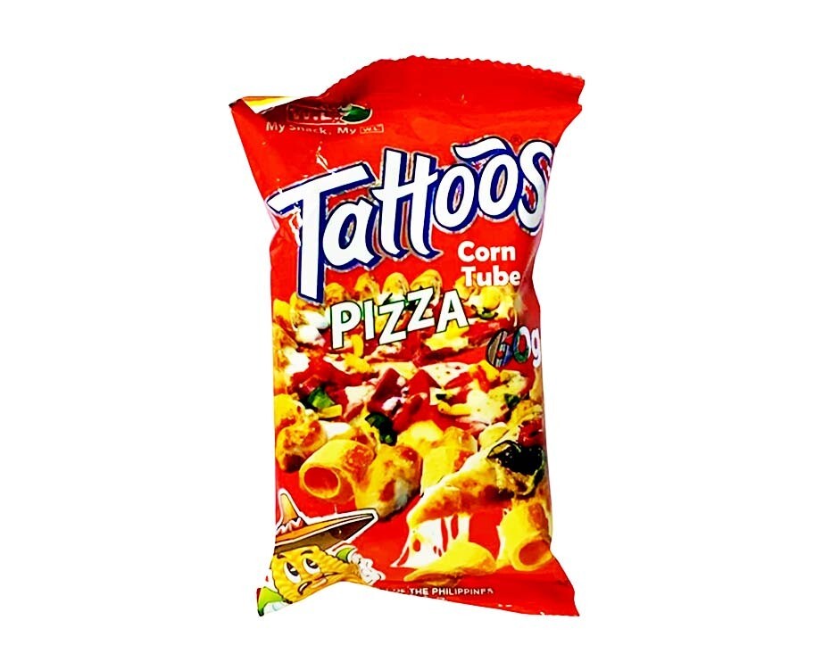 W.L. Foods Tattoos Corn Tube Pizza Flavor 60g