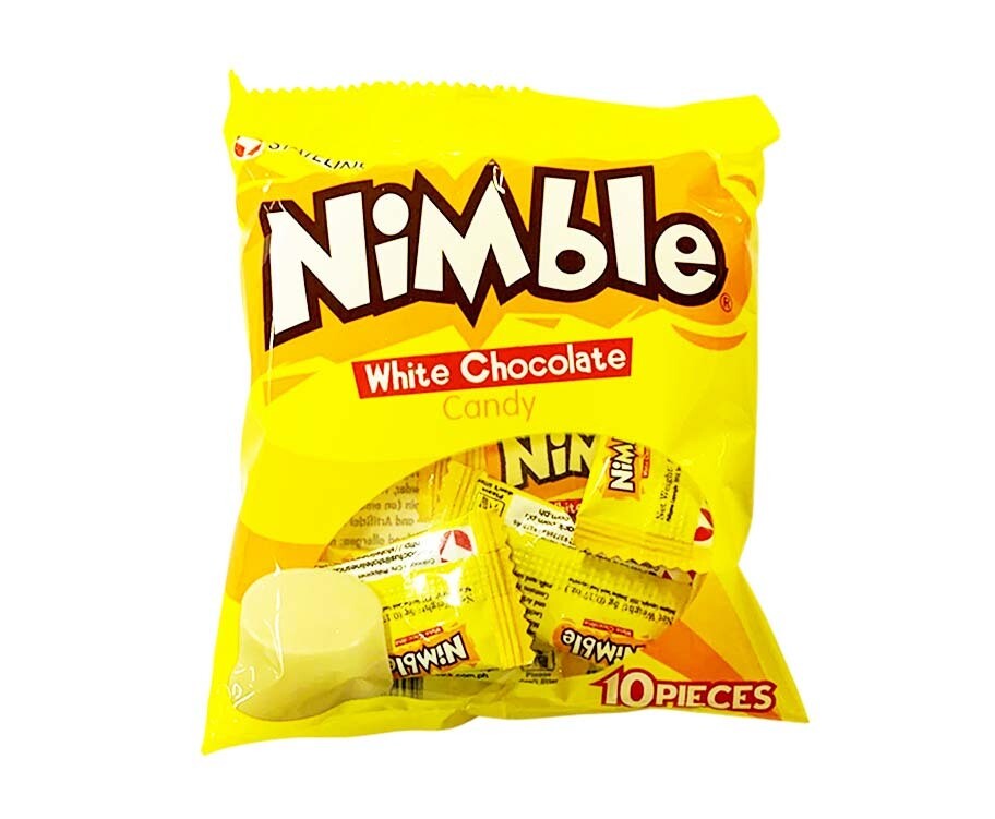 Stateline Nimble White Chocolate Candy (10 Packs x 5g)