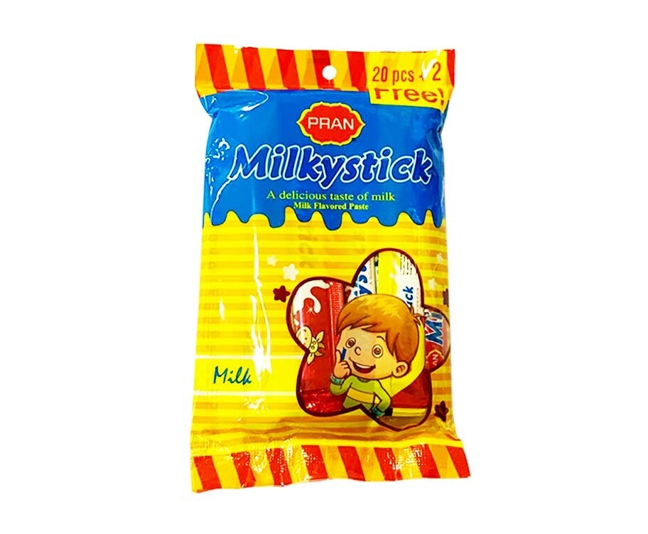 Pran Milkystick Milk Flavored Paste (20+2 Packs x 4g)