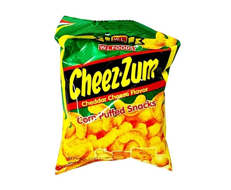 W.L. Foods Cheez Zum Cheddar Cheese Flavor Corn Puffed Snacks 32g