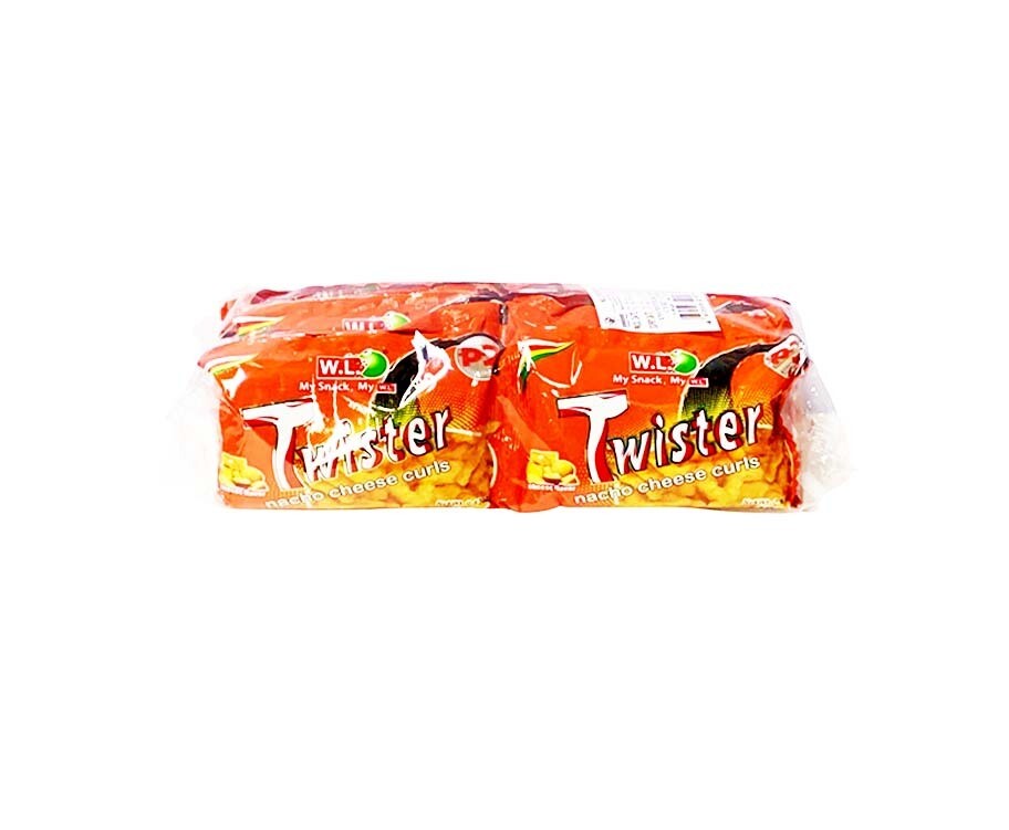 W.L. Foods Twister Nacho Cheese Curls (10 Packs x 18g)