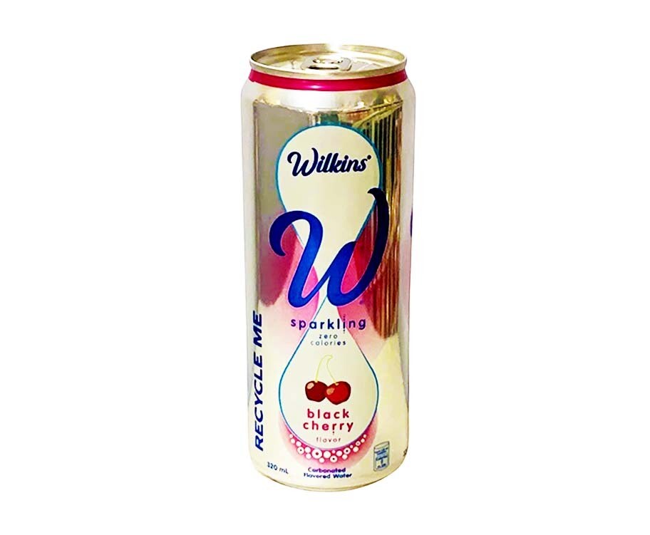 Wilkins Sparkling Black Cherry Flavor Zero Calories Carbonated Flavored Water 320mL