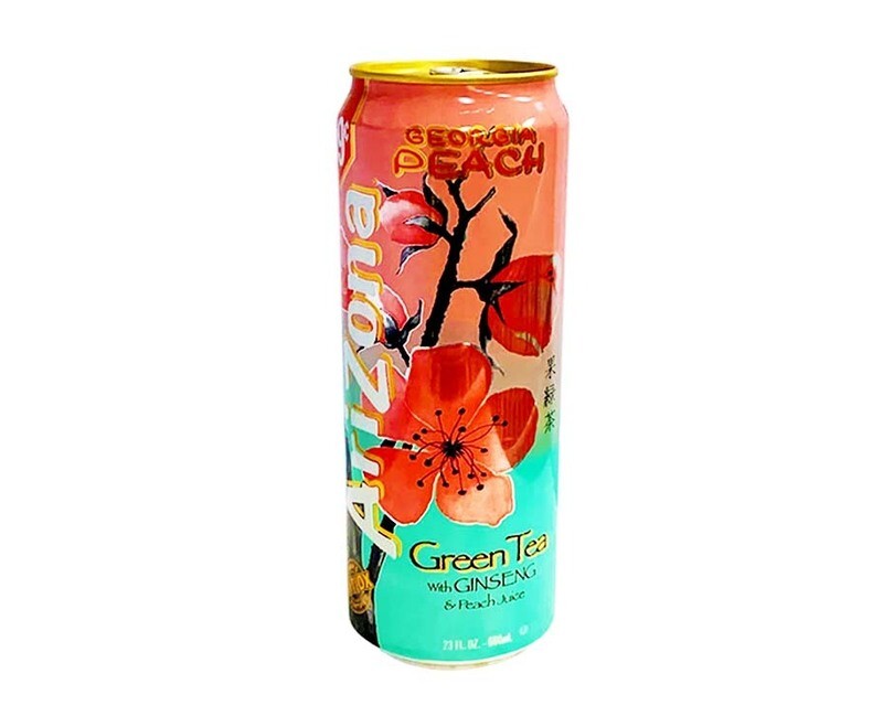 Arizona Georgia Peach Green Tea with Ginseng &amp; Peach Juice 680mL