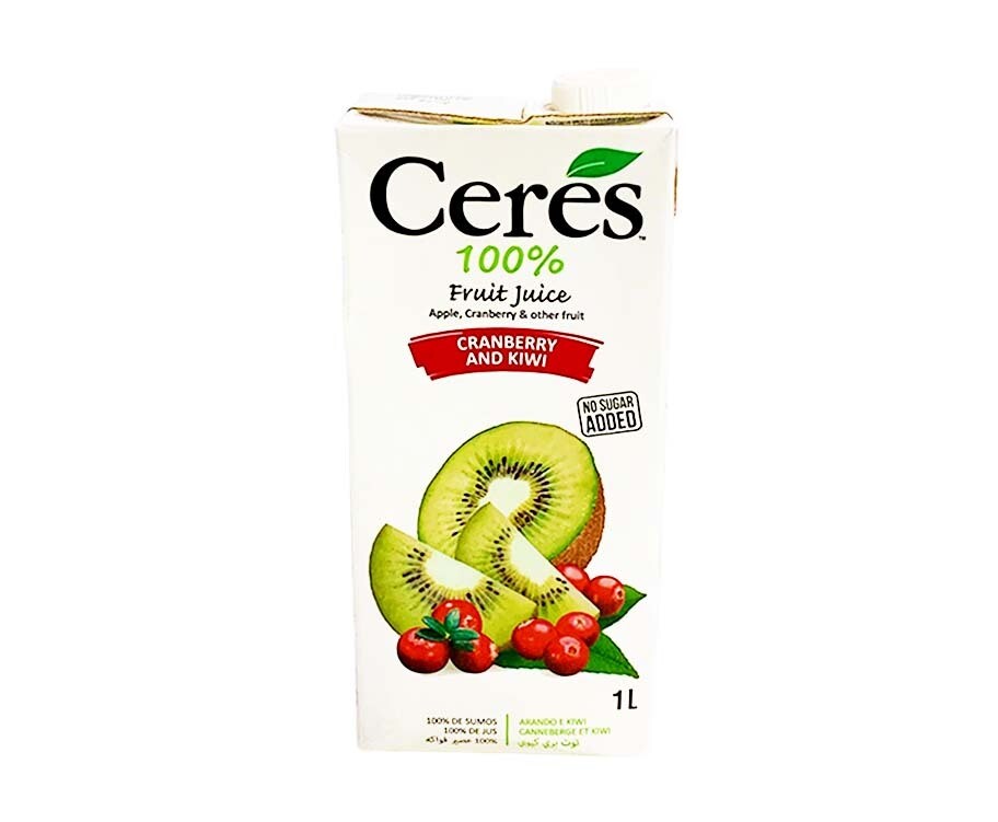 Ceres 100% Fruit Juice Cranberry and Kiwi 1L