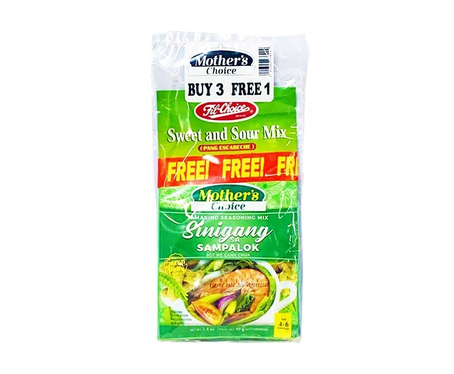 Mother’s Choice Tamarind Seasoning Mix Sinigang Sa Sampalok (3+1 Packs x 40g)