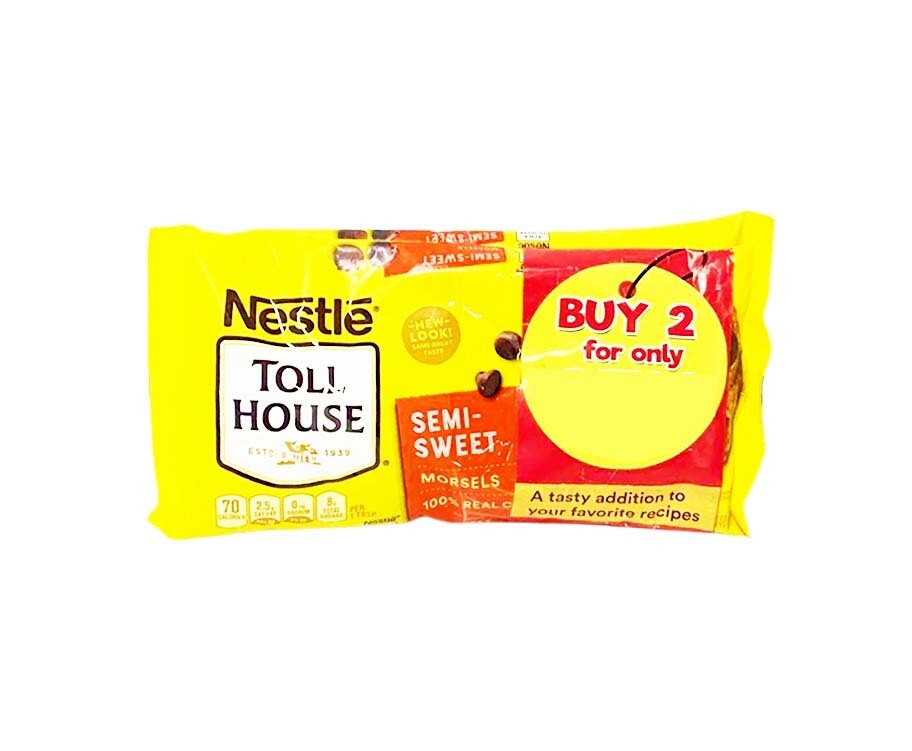 Nestlé Toll House Semi-Sweet 100% Real Chocolate (2 Packs x 340g)