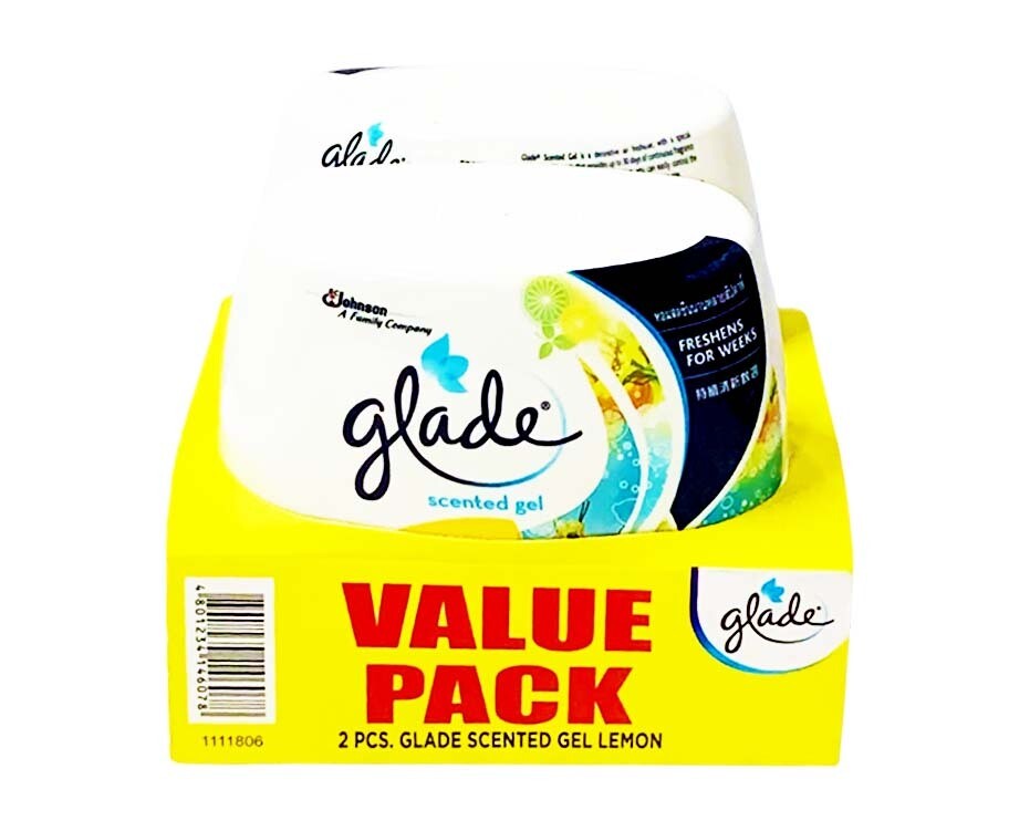 Glade Scented Gel Fresh Lemon Value Pack (2 Packs x 180g)