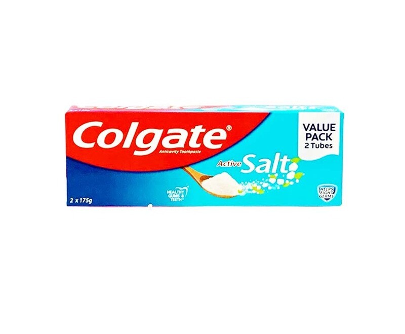 Colgate Anticavity Toothpaste Active Salt Value Pack (2 Tubes x 175g)