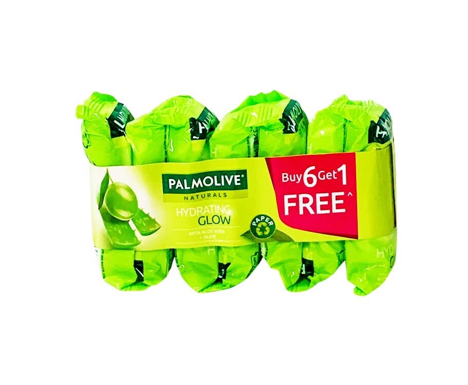 Palmolive Naturals Hydrating Glow with Aloe Vera + Olive (6+1 Packs x 55g)