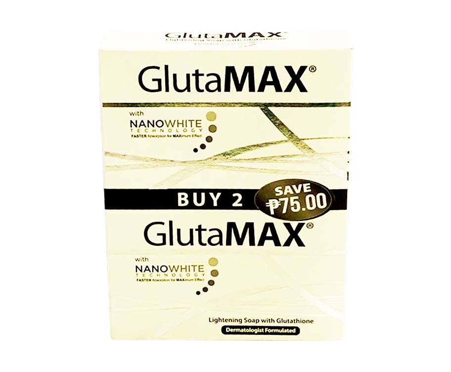 GlutaMAX with NanoWhite Technology Lightening Soap with Glutathione (2 Packs x 135g)
